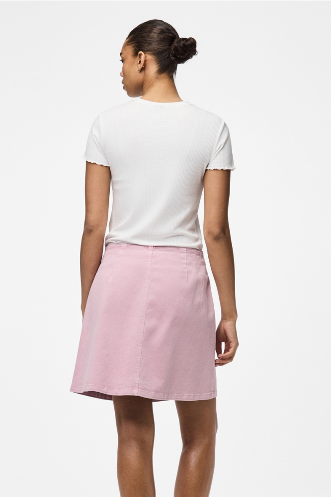 PCMILLE HW SHORT WRAP SKIRT MM 17155092 DAWN PINK